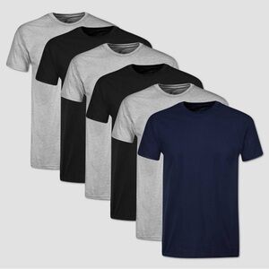 Hanes Men’s crewneck dyed t-shirt 6pk